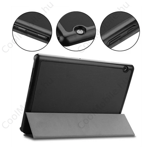 Tactical Book Tri Fold Case Samsung Galaxy Tab S9 FE hátlap tok, fekete (X510/X516)