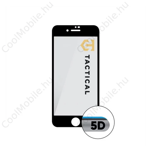 Tactical Glass Shield 5D Apple iPhone 7/8/SE2020/SE2022 kijelzővédő üvegfólia, fekete