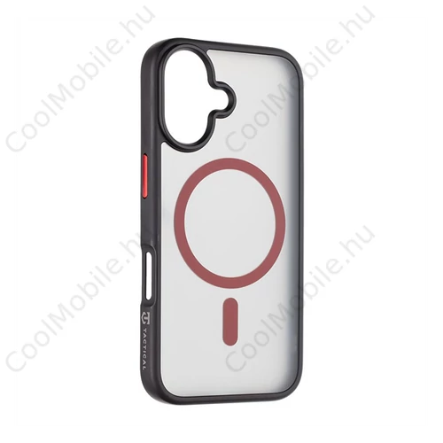 Tactical MagForce Hyperstealth 2.0 Apple iPhone 16 MagSafe kompatibilis tok, fekete/piros