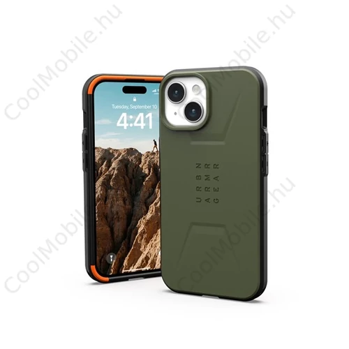 UAG Civilian MagSafe Apple iPhone 15 hátlap tok, olive drab