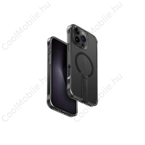 Uniq Eleva Apple iPhone 16 Pro Max Magsafe szilikon tok tartó résszel, karbon fekete