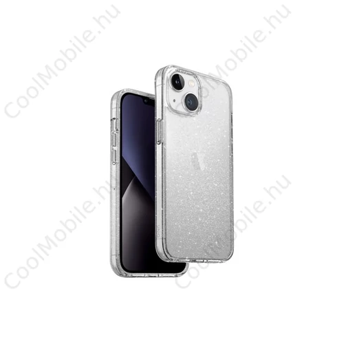 Uniq Lifepro Xtreme Tinsel Apple iPhone 14 Plus, csillámos szilikon tok, átlátszó