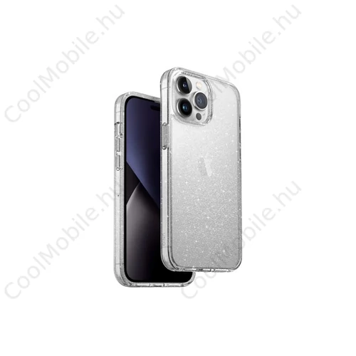 Uniq Lifepro Xtreme Tinsel Apple iPhone 14 Pro, csillámos szilikon tok, átlátszó