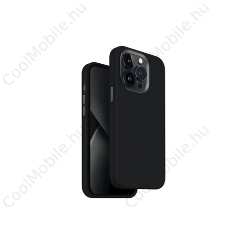Uniq Lyden Apple iPhone 15 Pro Magsafe Bőr tok, fekete