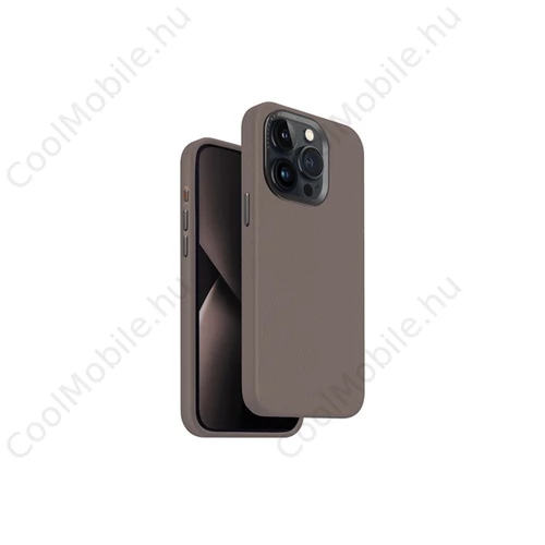 Uniq Lyden Apple iPhone 15 Pro Magsafe Bőr tok, szürke