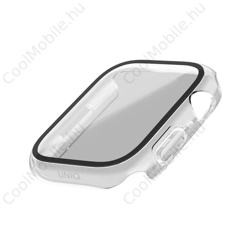 Uniq Nautic Apple Watch 41mm műanyag tok üvegfóliával, átlátszó