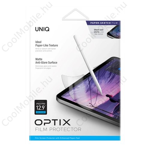 Uniq Optix Paper Sketch Apple iPad Pro 12.9" (2018/2020/2021) Paper like kijelzővédő fólia