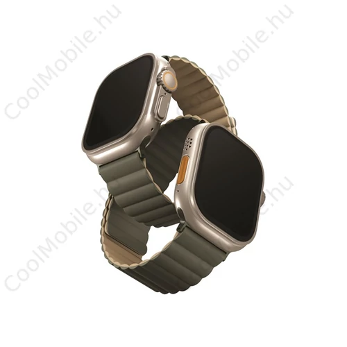 Uniq Revix mágneses szilikon szíj Apple Watch 42/44/45/49mm, kék/barna