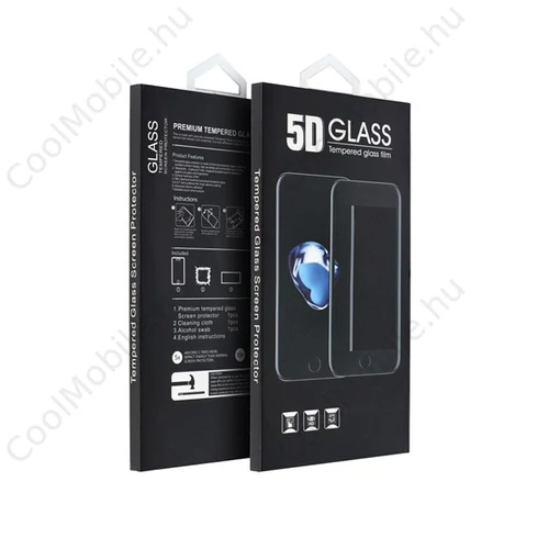 Xiaomi Redmi Note 10 Pro 5D Full Glue hajlított tempered glass kijelzővédő üvegfólia, fekete