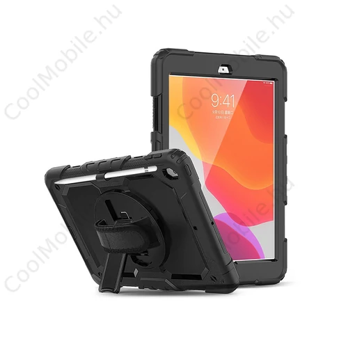 Tech-Protect Solid 360 ütésálló tok - Apple iPad 10.2 (2019/2020/2021) kijelzővédővel - fekete - ECO