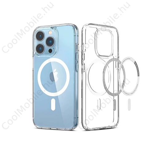 Apple iPhone 13 Pro Max szilikon hátlap - Clear Mag Cover - átlátszó