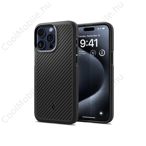 Spigen Core Armor ütésálló tok - Apple iPhone 15 Pro - fekete