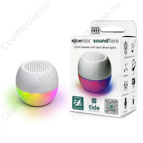 Boompods vezeték nélküli bluetooth hangszóró - Boompods Soundflare Ocean - fehér