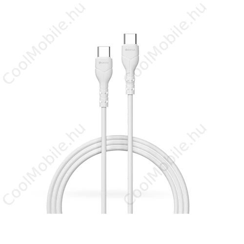 Devia Kintone Series 15W Type-C/Type-C adat- és töltőkábel 1m - fehér - ECO