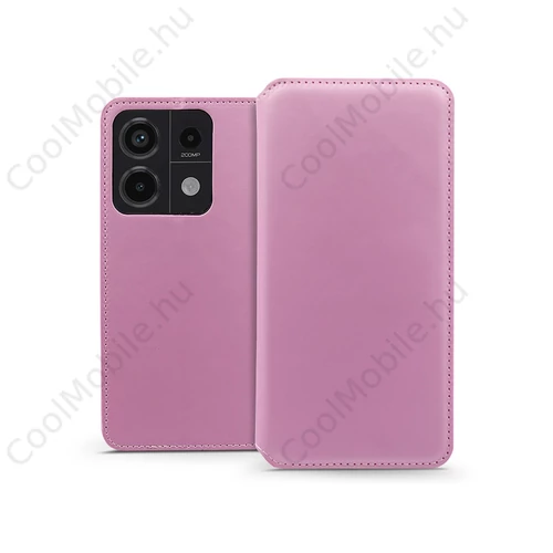 Haffner Dual Pocket Flip oldalra nyíló tok - Xiaomi Redmi Note 13 Pro 5G/Poco X6 5G - pink