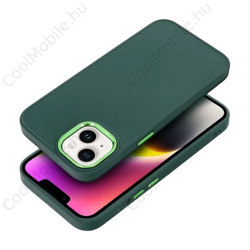 Frame Samsung Galaxy A14 4G/A14 5G  közepesen ütésálló tok kameravédő kerettel, zöld