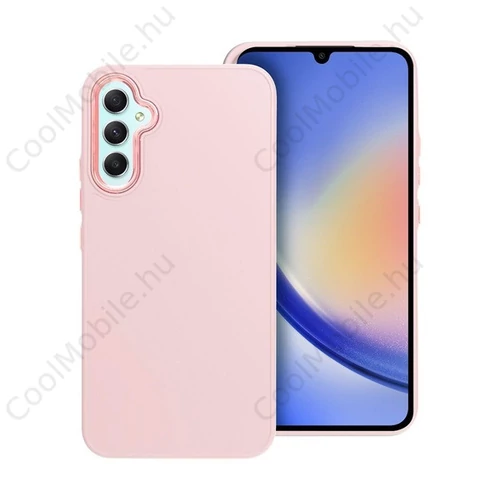 Frame Samsung Galaxy A34 5G közepesen ütésálló tok kameravédő kerettel, rózsaszín