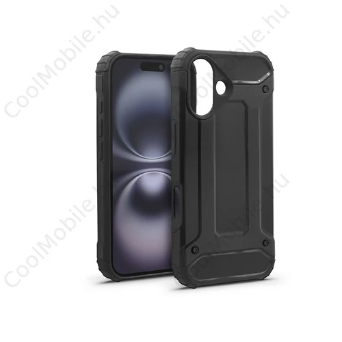 Haffner Armor ütésálló tok - Apple iPhone 16 - fekete