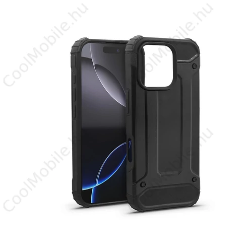 Haffner Armor ütésálló tok - Apple iPhone 16 Pro - fekete
