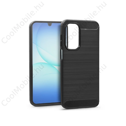 Haffner Carbon szilikon tok - Samsung SM-A175/SM-A176 Galaxy A17 4G/5G - fekete