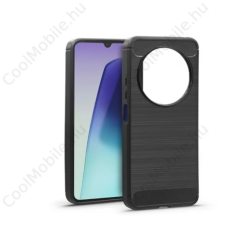 Haffner Carbon szilikon tok - Xiaomi Redmi 14C - fekete