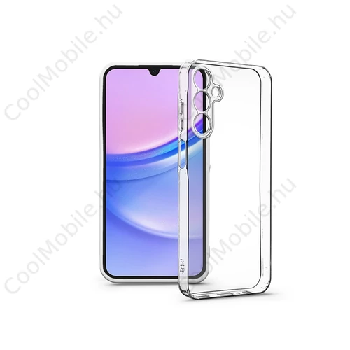 Haffner Clear Case Box kameravédős szilikon tok - Samsung A155 Galaxy A15 4G/A155G - átlátszó