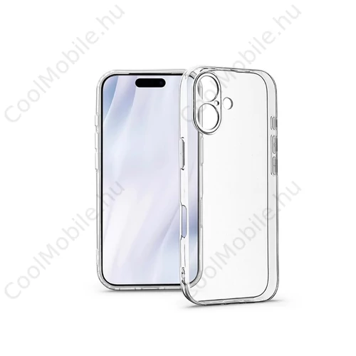 Haffner Clear Case kameravédős szilikon tok - Apple iPhone 17 - átlátszó