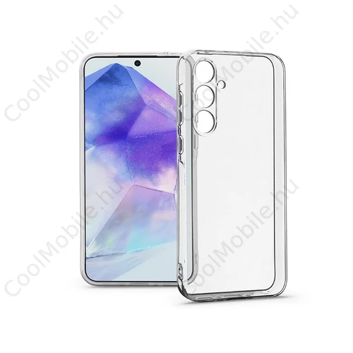 Haffner Clear Case kameravédős szilikon tok - Samsung SM-A556 Galaxy A55 5G - átlátszó