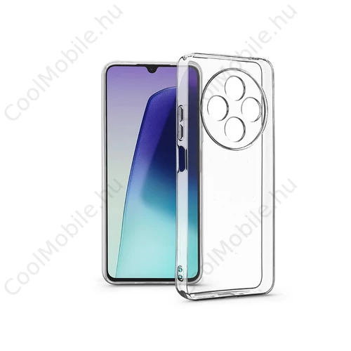 Haffner Clear Case kameravédős szilikon tok - Xiaomi Redmi 14C - átlátszó