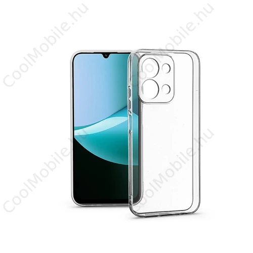 Haffner Clear Case kameravédős szilikon tok - Xiaomi Redmi 15C - átlátszó