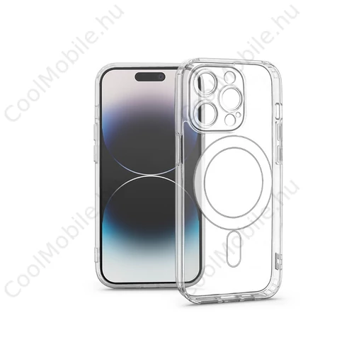 Haffner Clear Mag Cover kameravédős szilikon tok - Apple iPhone 14 Pro - átlátszó