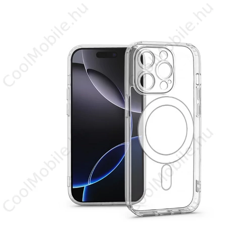 Haffner Clear Mag Cover kameravédős szilikon tok - Apple iPhone 16 Pro - átlátszó