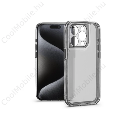 Haffner Matrix Clear kameravédős szilikon tok - Apple iPhone 15 Pro - átlátszó