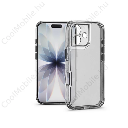 Haffner Matrix Clear kameravédős szilikon tok - Apple iPhone 17 - átlátszó