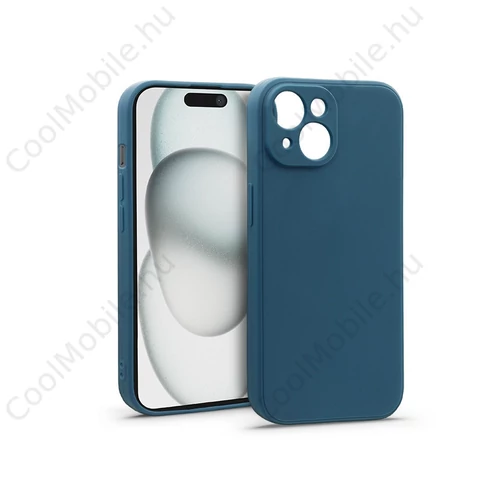 Haffner Matt szilikon tok - Apple iPhone 15 - kék