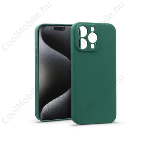 Haffner Matt szilikon tok - Apple iPhone 15 Pro - zöld