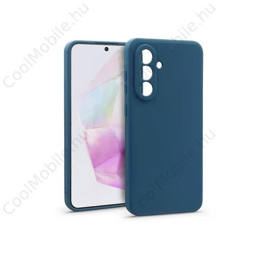 Haffner Matt szilikon tok - Samsung Galaxy A35 5G - kék