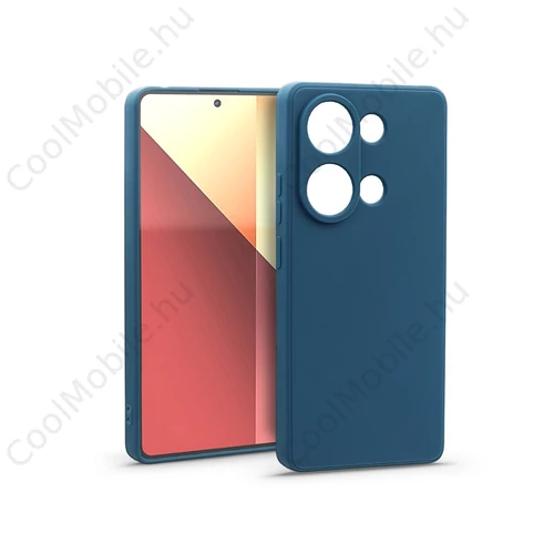 Haffner Matt szilikon tok - Xiaomi Redmi Note 13 Pro 4G - kék