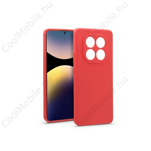 Haffner Soft szilikon tok - Xiaomi Redmi Note 14 Pro 4G - piros