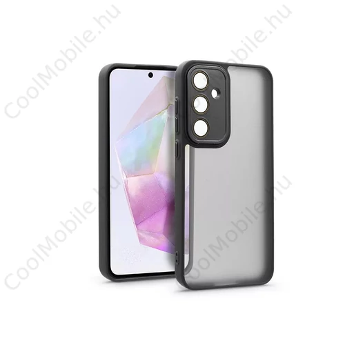 Haffner Variete tok kameravédő lencsevédő üveggel - Samsung SM-A366 Galaxy A36  5G - fekete