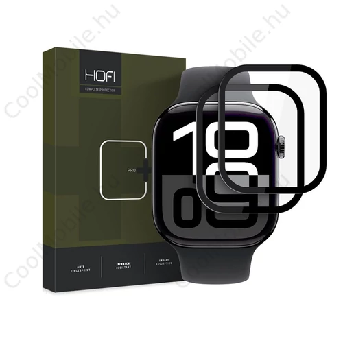 HOFI Hybrid Pro+ Glass - Apple Watch Series 10/11 (46 mm) üvegfólia - 2 db/cs - fekete