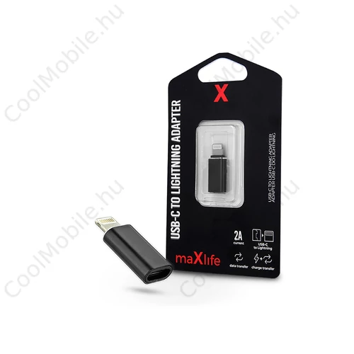 Maxlife USB-C To Lightning Adapter USB Type-C/Lightning adapter - 2A - fekete