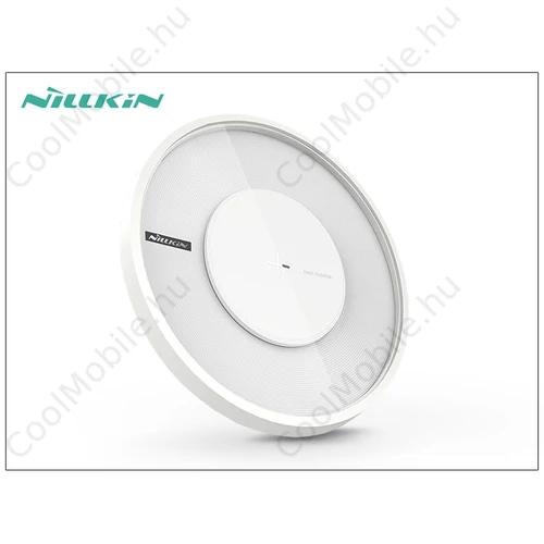 Nillkin Qi univerzális vezeték nélküli töltő állomás - 5V/2A - Nillkin Magic Disk 4 Wireless Fast Charger - fehér - Qi szabványos