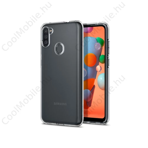 Samsung A115F Galaxy A11 ütésálló hátlap - Spigen Liquid Crystal - átlátszó