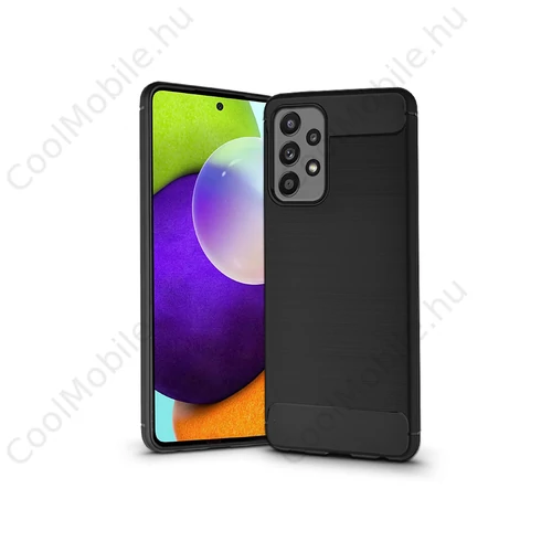 Samsung A525F Galaxy A52/A526B Galaxy A52 5G szilikon hátlap - Carbon - fekete