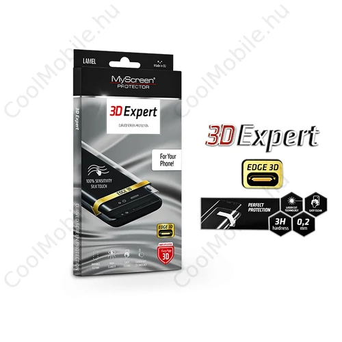 Samsung G985F Galaxy S20+ hajlított képernyővédő fólia - MyScreen Protector 3D Expert Full Screen 0.2 mm - transparent (ECO csomagolás)