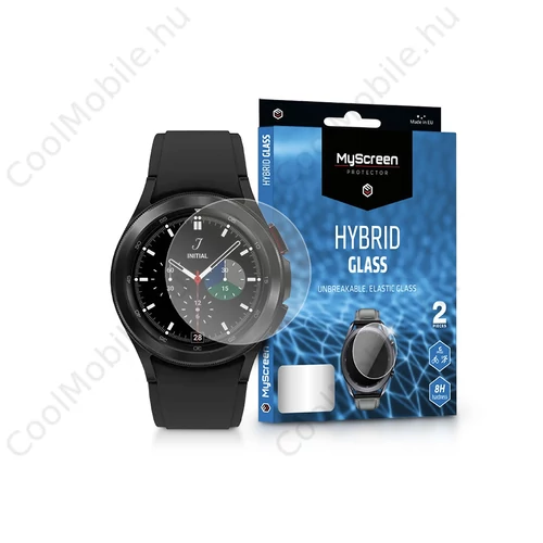 Samsung Galaxy Watch4 (40 mm) rugalmas üveg képernyővédő fólia - MyScreen       Protector Hybrid Glass - 2 db/csomag - átlátszó