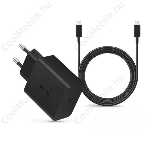 Samsung EP-TA845XBEG gyári gyorstöltő adapter 45W PD + EP-DX510JBE Type-C/Type-C 1,8m - fekete - ECO