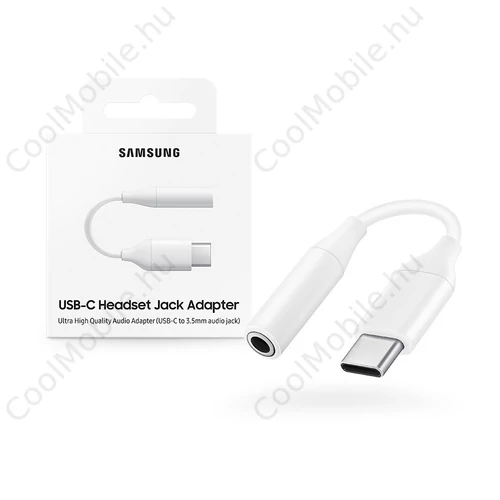 Samsung EE-UC10JUWEGUS gyári Type-C/3,5mm jack átalakító adapter - fehér