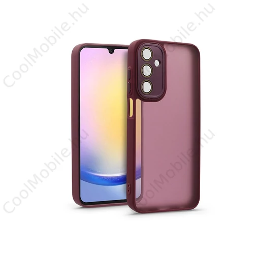 Samsung SM-A256 Galaxy A25 5G hátlap kameravédő peremmel, lencsevédő üveggel -  Variete - bíbor